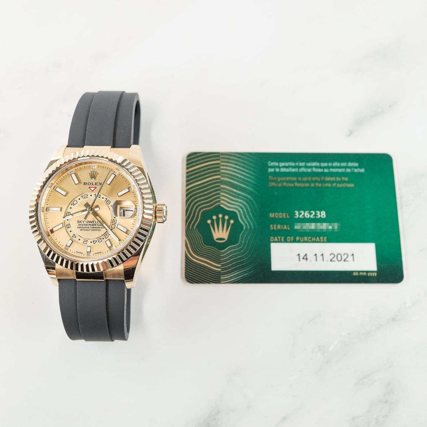 Rolex Sky-Dweller 326238 with Card