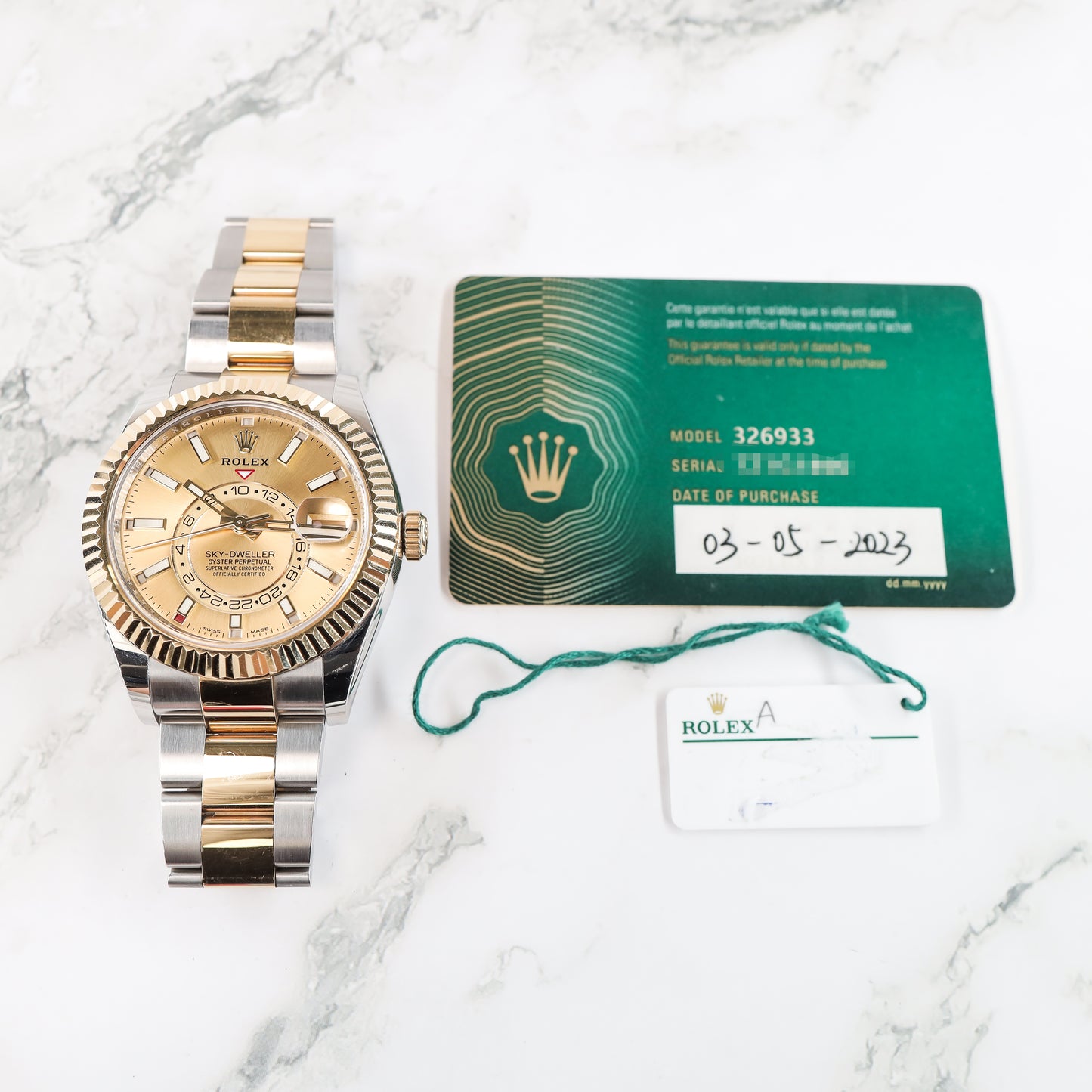 Rolex Sky-Dweller 326933 with Card