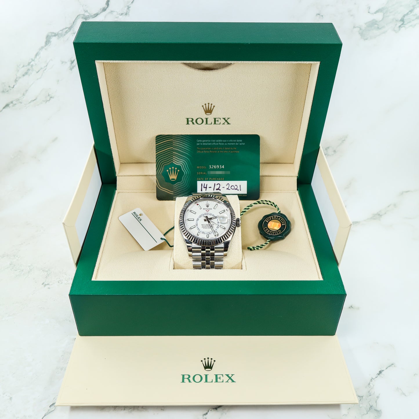 Rolex Sky-Dweller 326934 with Box and Card