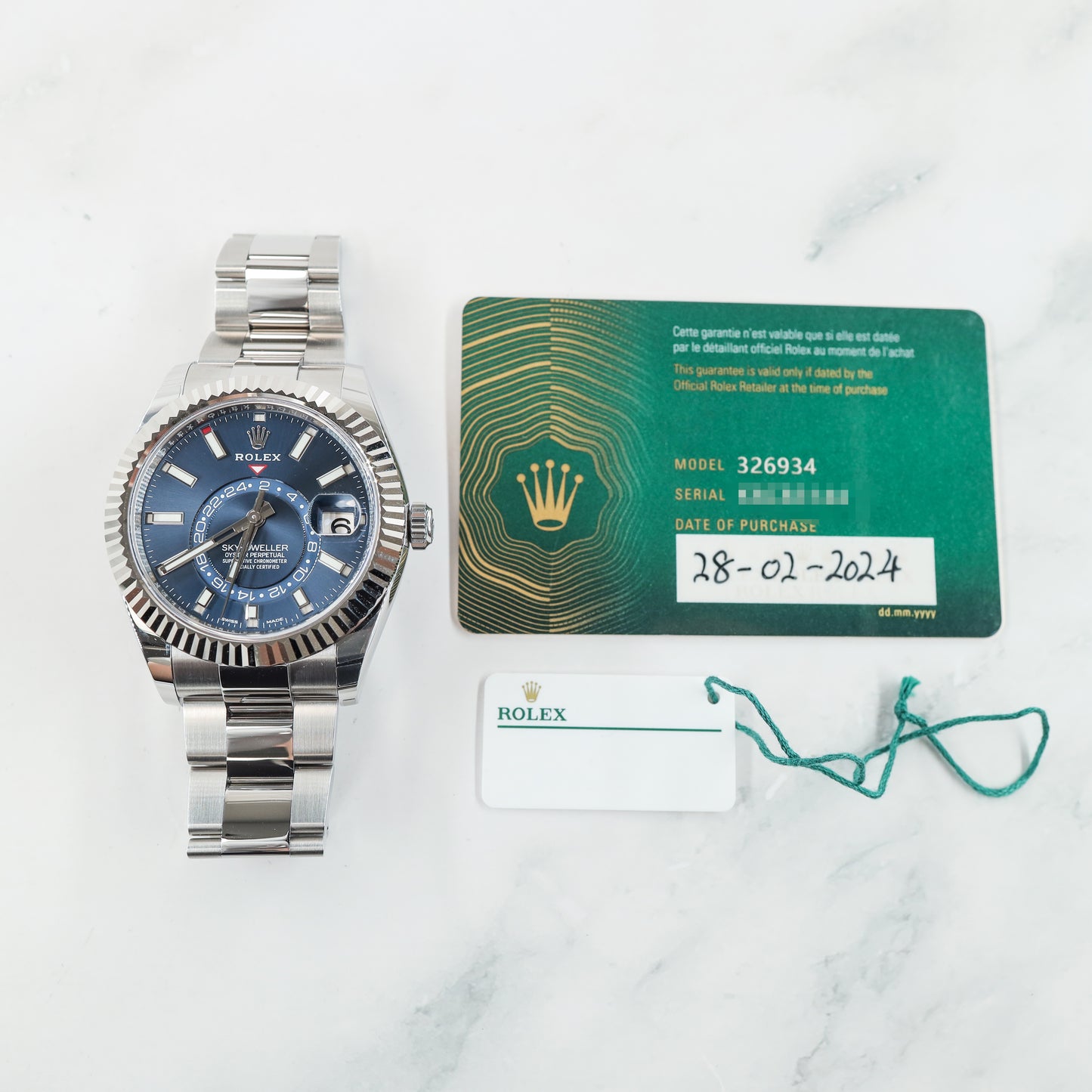 Rolex Sky-Dweller 326934 with Card