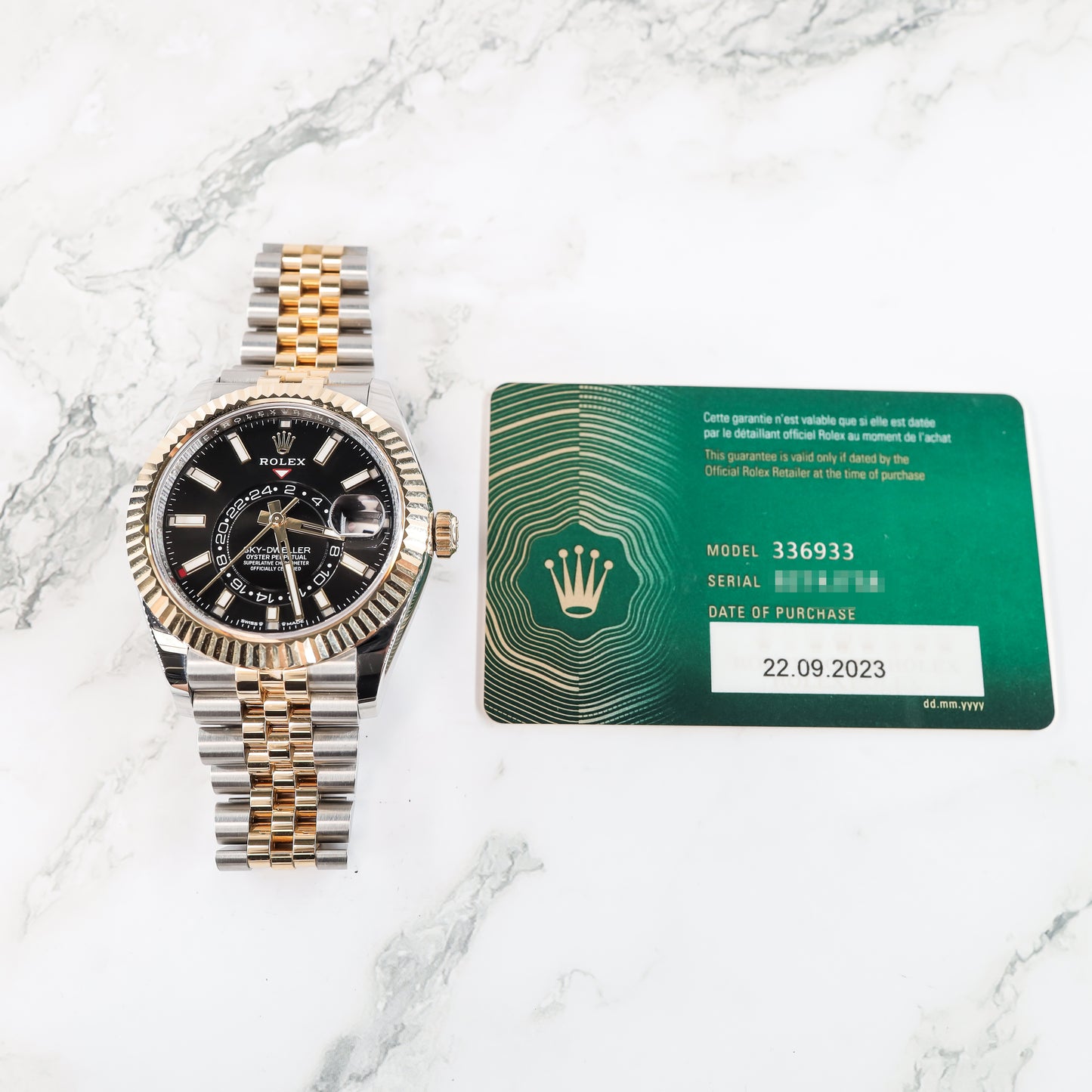 Rolex Sky-Dweller 336933 with Card