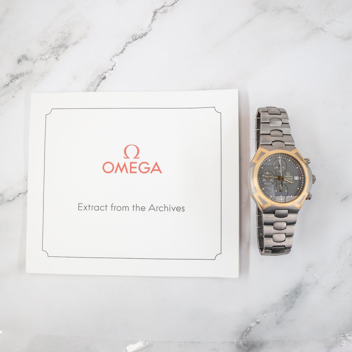 Omega Titane 378.0885 with Paper