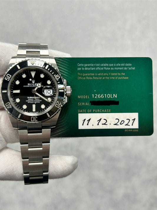 Rolex Submariner Date 126610LN with Card