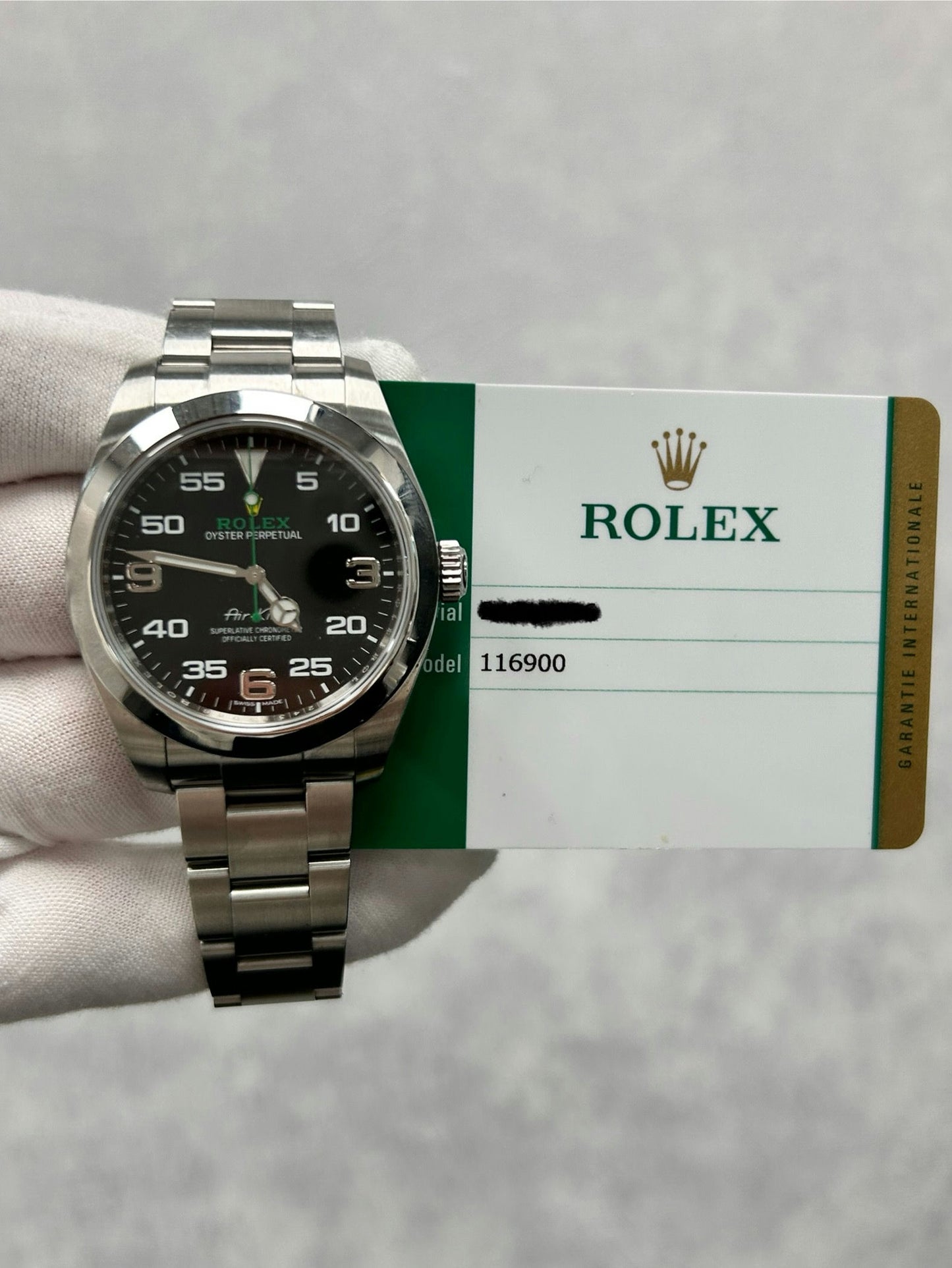 Rolex Air-King 116900 with Card