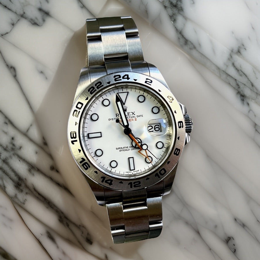 Rolex Explorer II — White Dial "Polar"