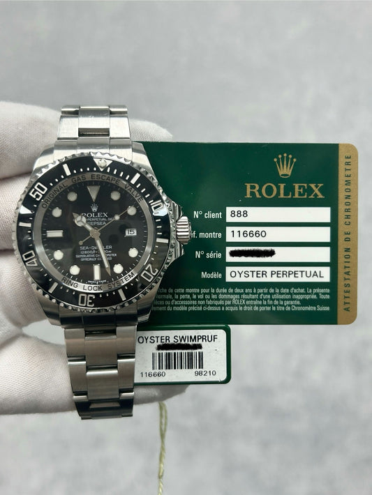 Rolex Sea-Dweller Deep Sea 116660 with Card