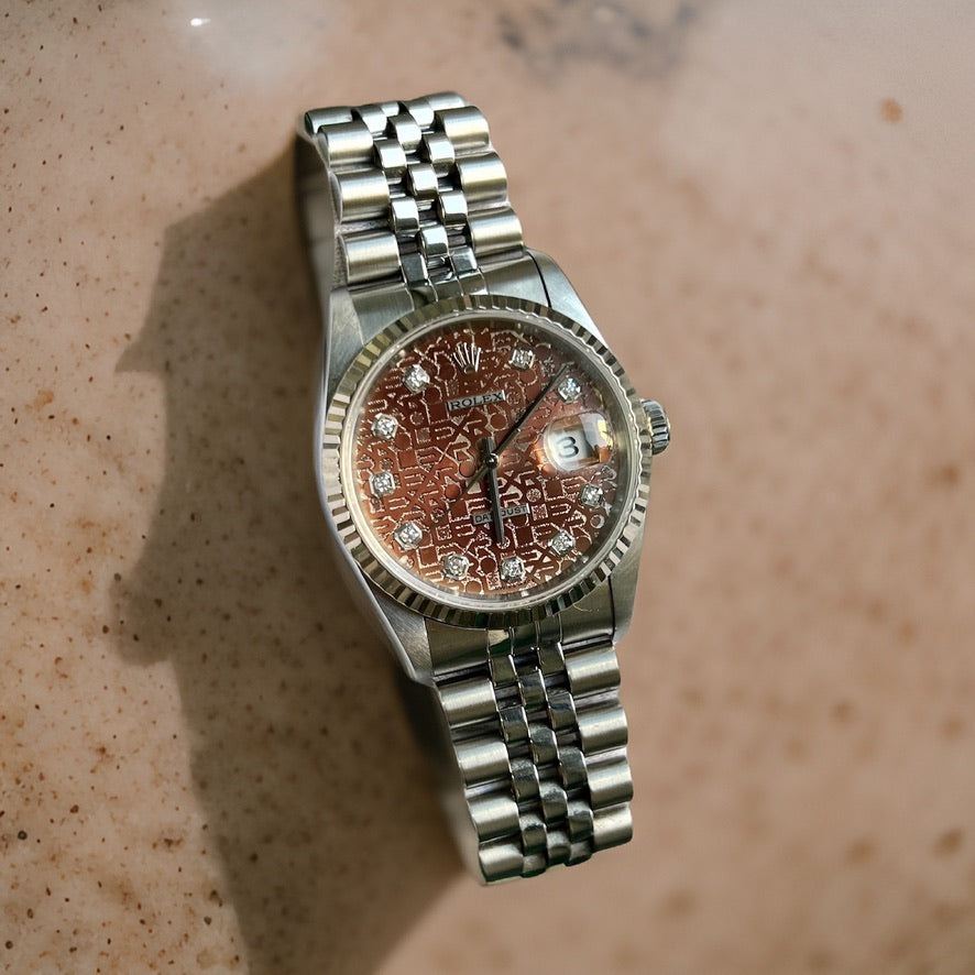 Rolex Datejust — Diamond Salmon Computer Dial