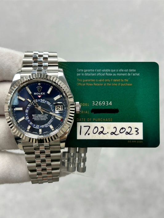 Rolex Sky-Dweller 326934 with Card