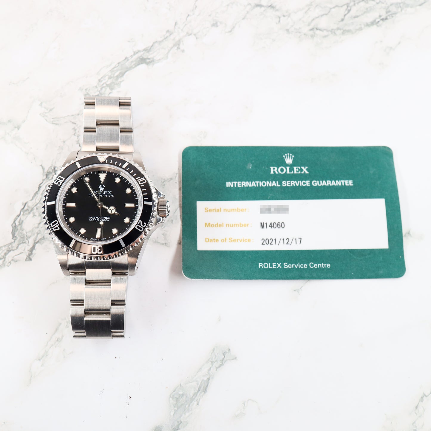 Rolex Submariner 14060 with Card