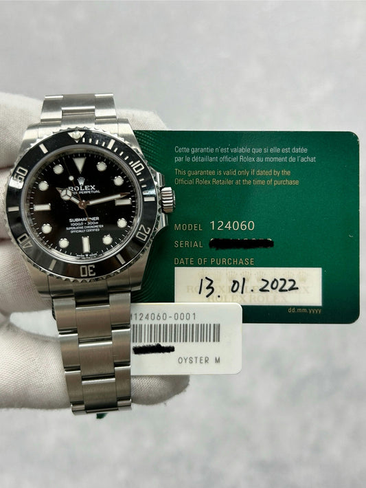 Rolex Submariner 124060 with Card