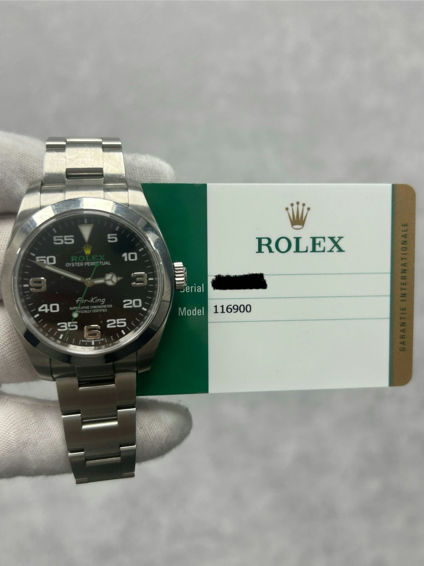 Rolex Air-King 116900 with Card