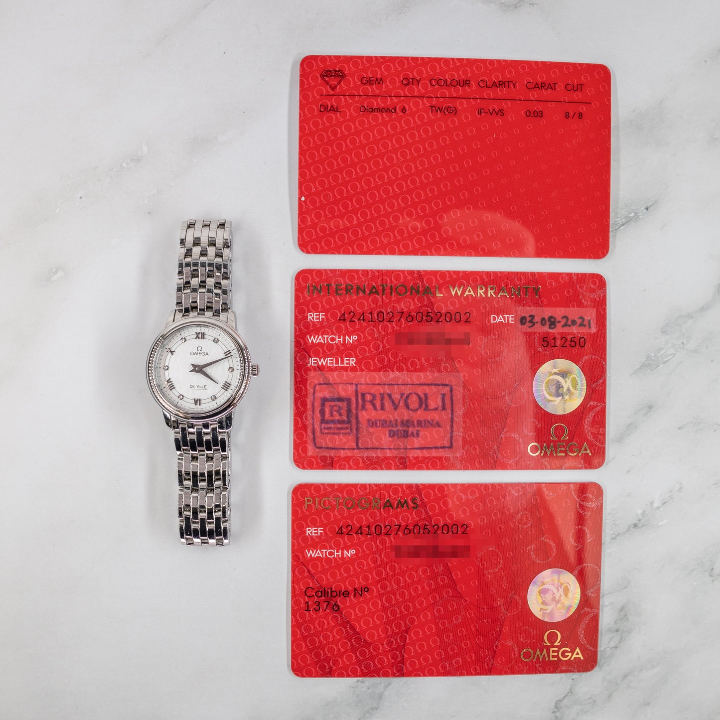 Omega De Ville 42410276052002 with Card