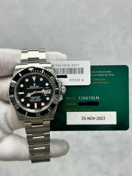 Rolex SubmarinerDDate 126610LN with Card