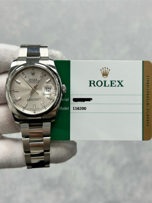 Rolex Datejust 116200 with Card