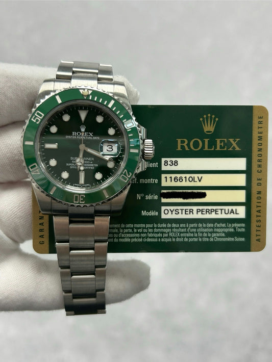 Rolex Submariner Date 116610LV with Card