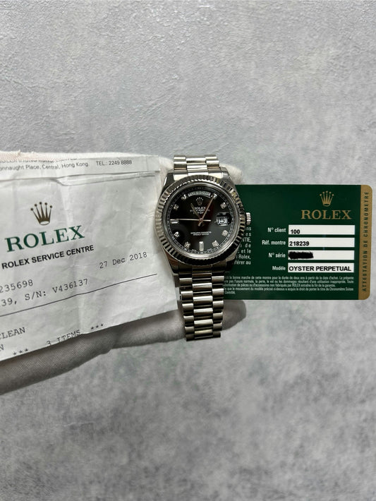 Rolex Day-Date 218239 with Card