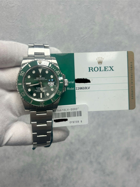 Rolex Submariner 116610LV with White Tag and Card