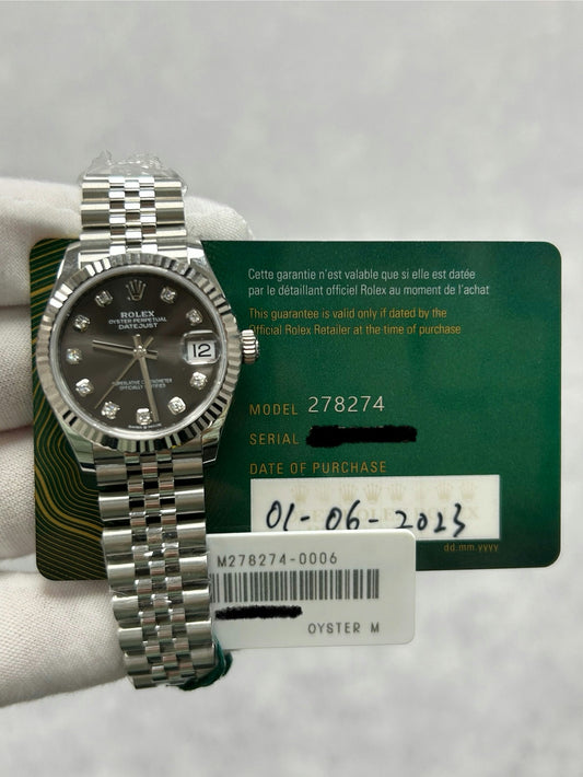 Rolex Datejust 31 278274 with Card