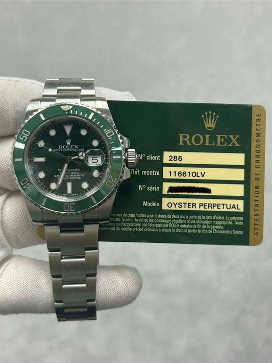 Rolex Submariner Date 116610LV with Card