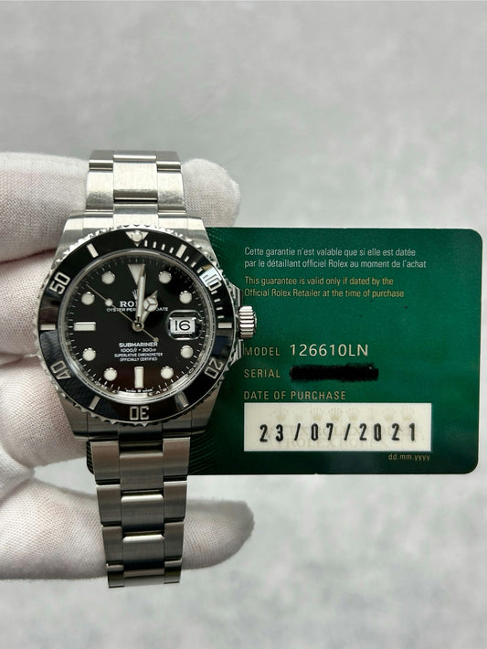 Rolex Submariner Date 126610LN with Card