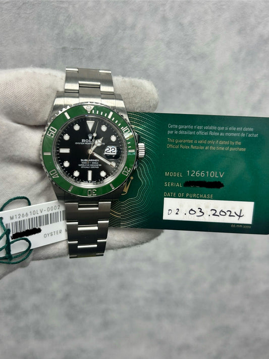 Rolex Submariner 126610LV with Card