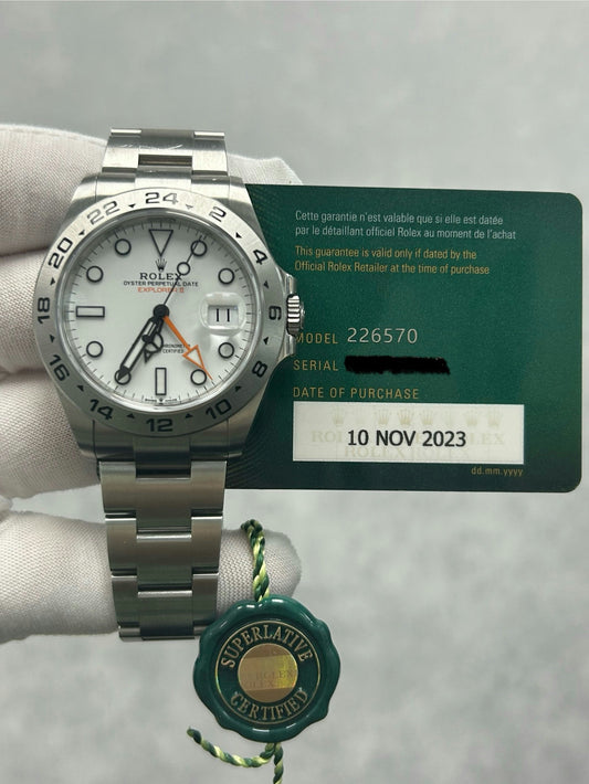 Rolex Explorer II 226570 with Card